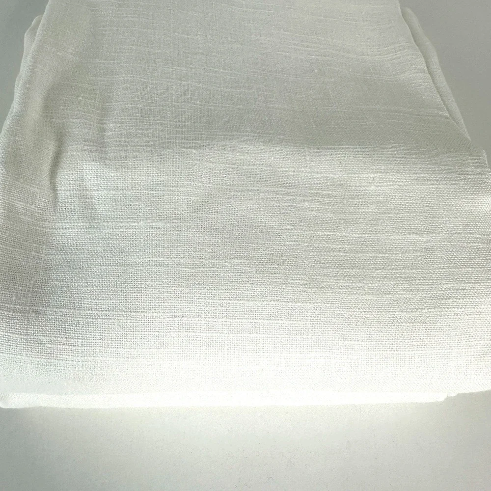 Pottery Barn 3 In 1 Pole Top Emery Cotton‎ Lined Curtain White 50X84 NWT